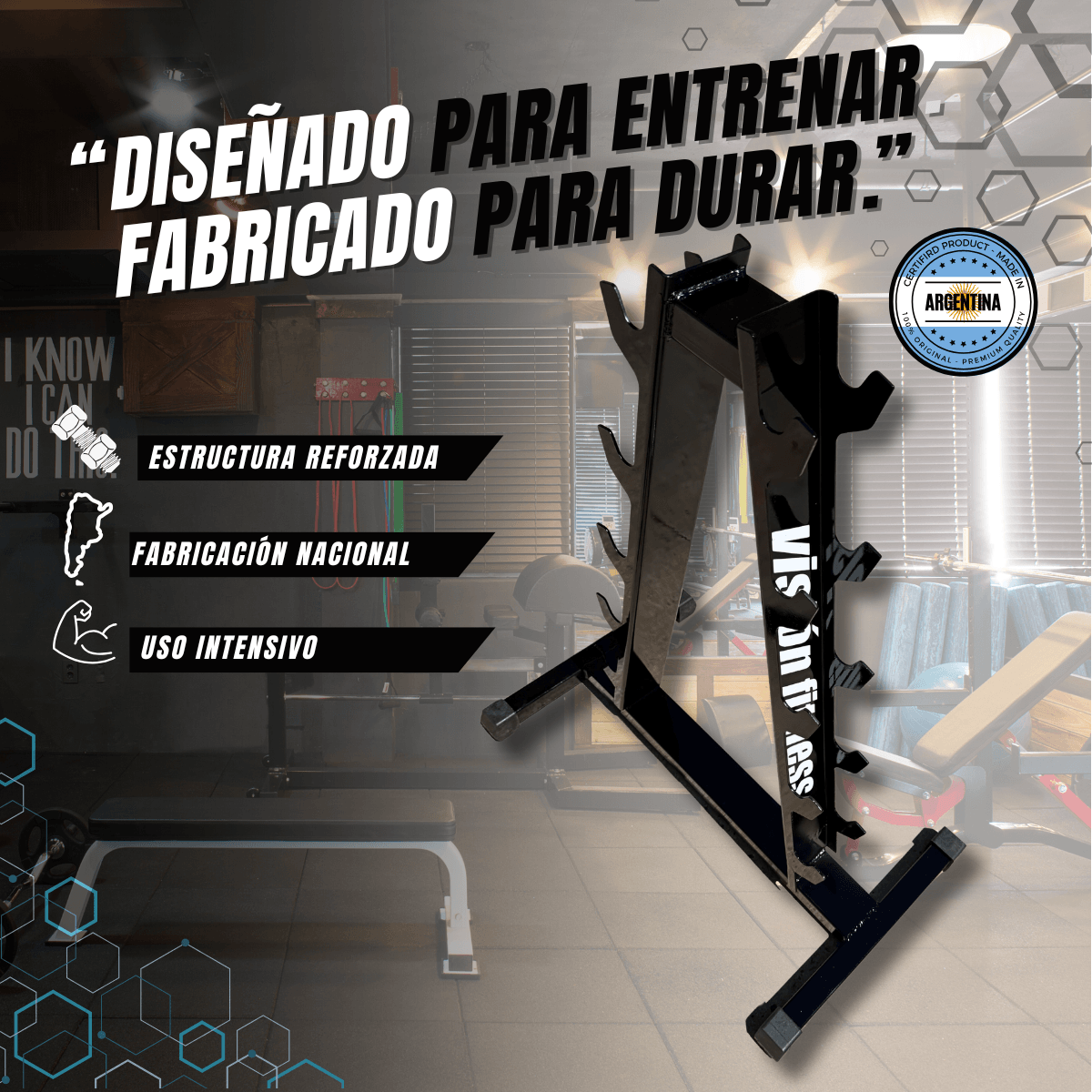 Pino Porta Mancuernas de 5 Niveles